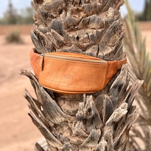 Belt bag, bum bag, cell phone bag, leather bag, leather - Taza