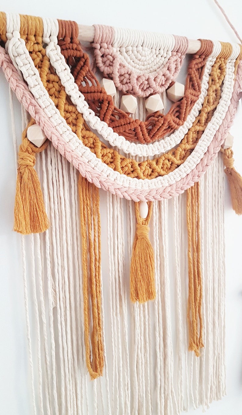 Macrame Semi Circle Wall Hanging Etsy