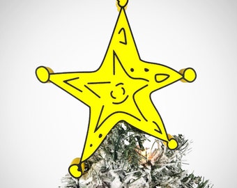 Cartoon Grouch Stern Weihnachtsbaum Spitze