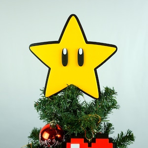 Super Retro Star Tree Topper Christmas Tree Topper Christmas Decoration Power Star Tree Topper image 1