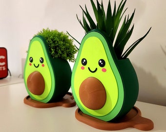 Cute Avocado Flower Pot Desk Organiser Home Decoration