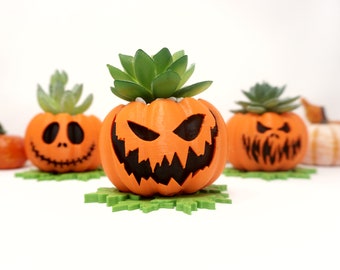 Fioriere di Halloween Vasi da fiori / Decorazioni di zucca / Fioriere stampate in 3D / Decorazione di Halloween /