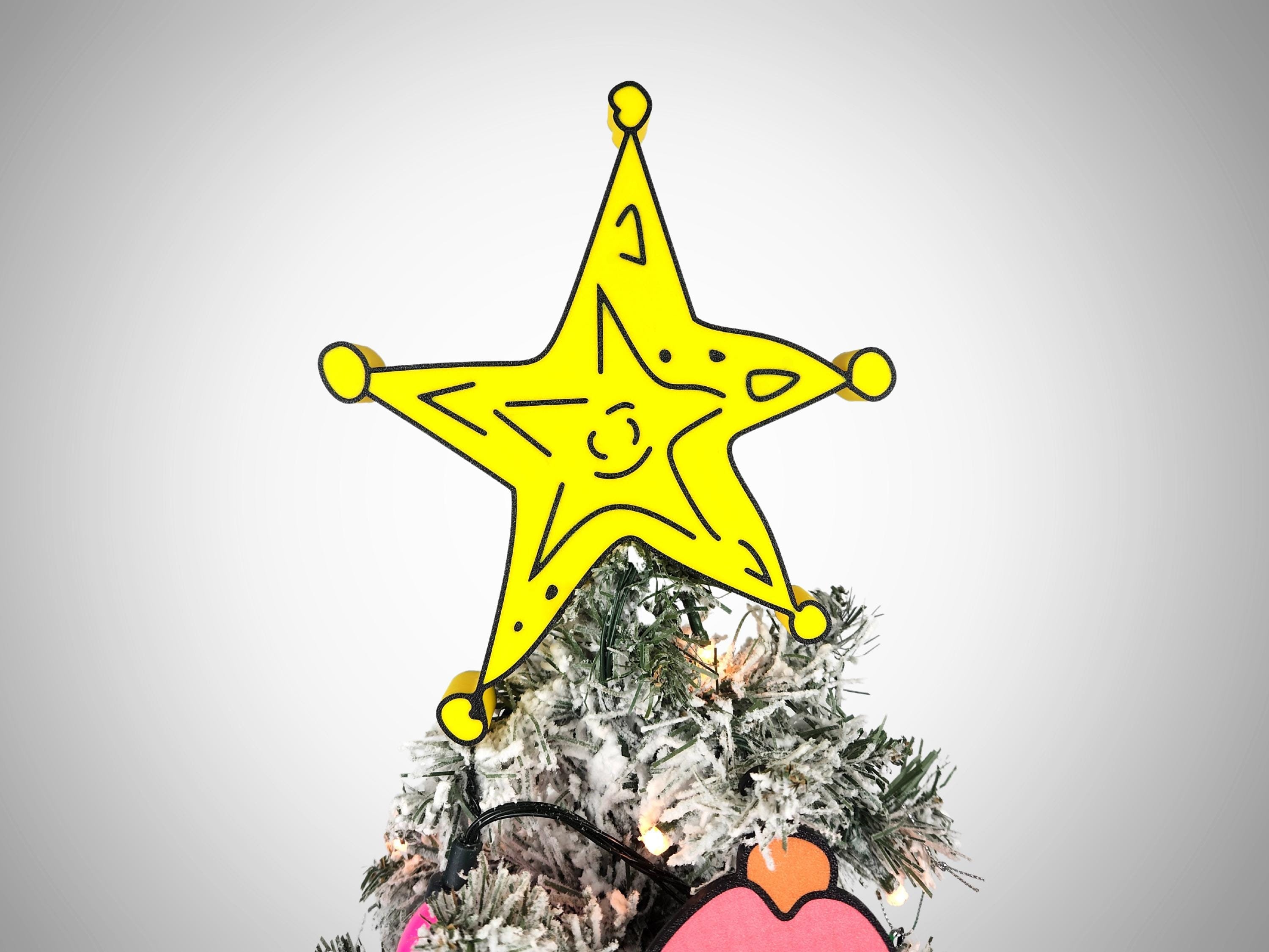 Weihnachten Grouch Cartoon Stern Baumspitze | Weihnachtsbaumspitze | Weihnachtsdekoration |