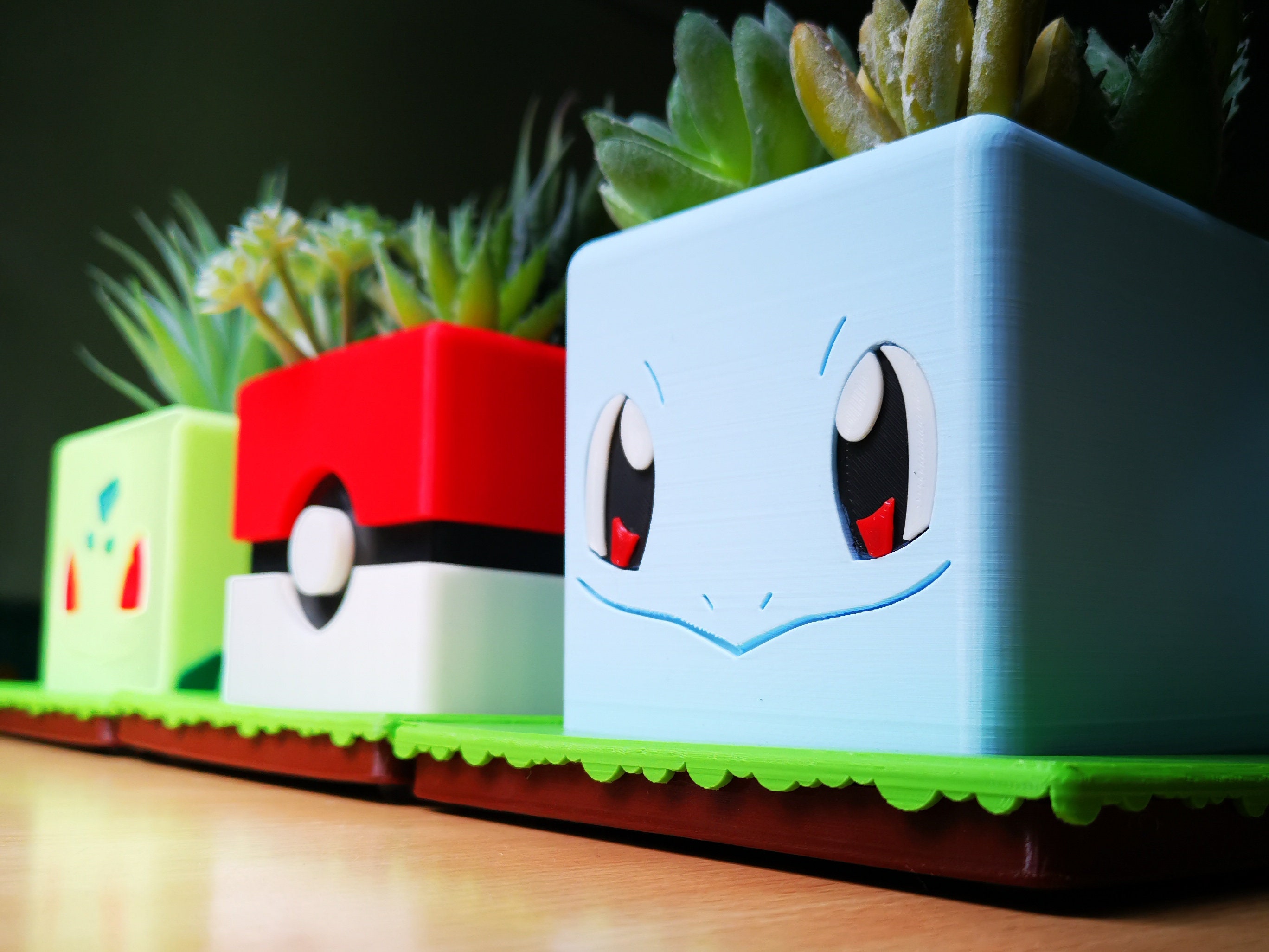 Pokemon Planter Set II Flower Pot Pokemon Planter Office Etsy UK