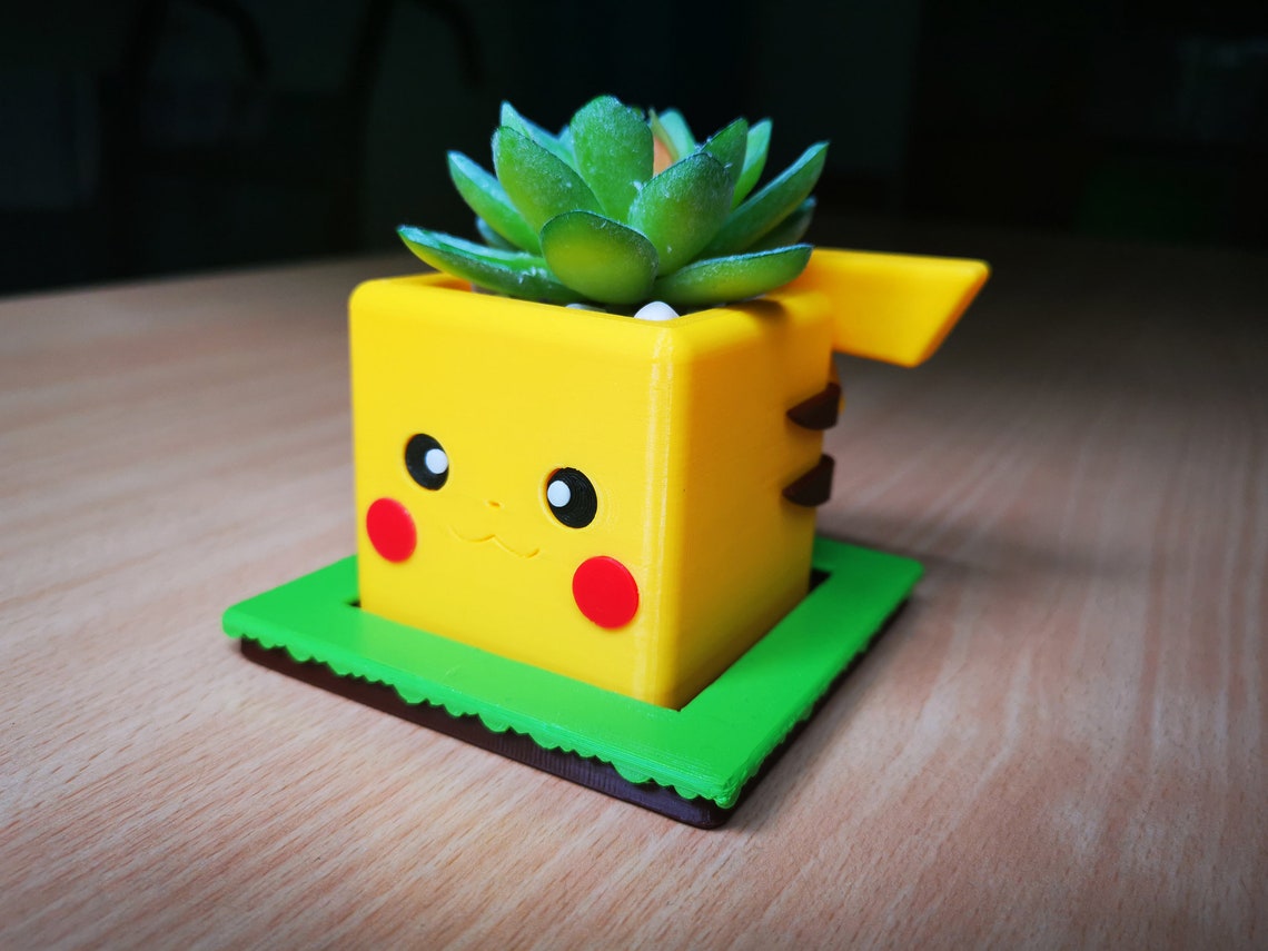 Pikachu Planter Flower Pot Pokemon Planter Office Decor Etsy UK