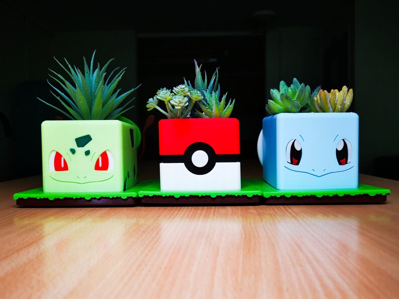 Squirtle Planter / Flower Pot / Pokemon Planter / Office Decor Etsy