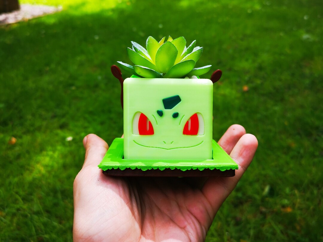 Bulbasaur Planter Flower Pot Pokemon Planter Office Etsy UK
