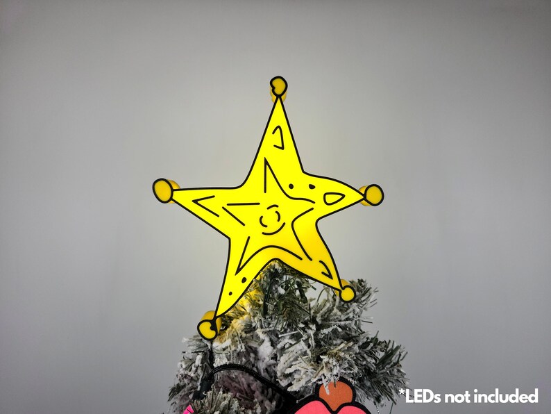 Cartoon Grouch Star Christmas Tree Topper image 5