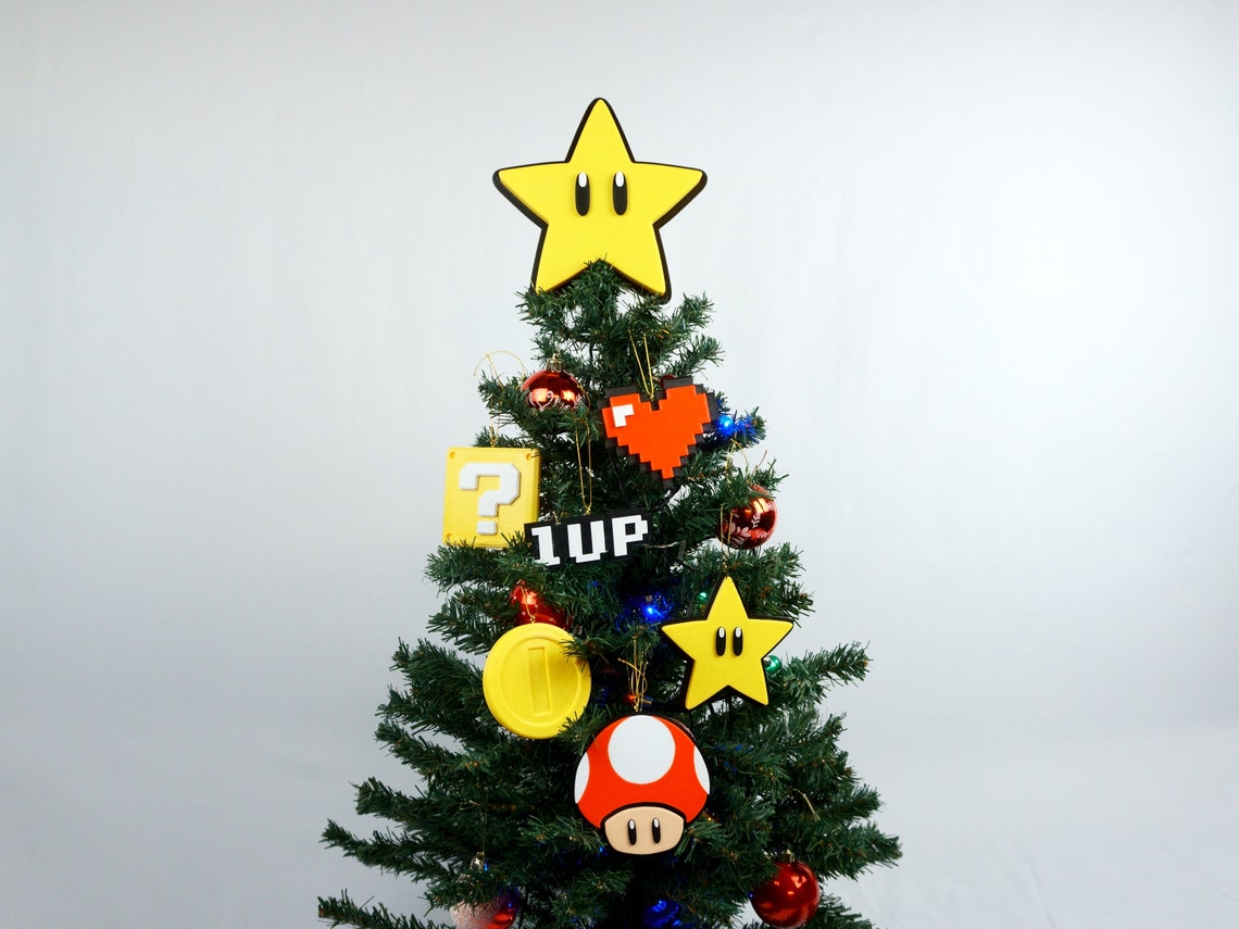 Super Mario Star Tree Topper Christmas Tree Topper Etsy