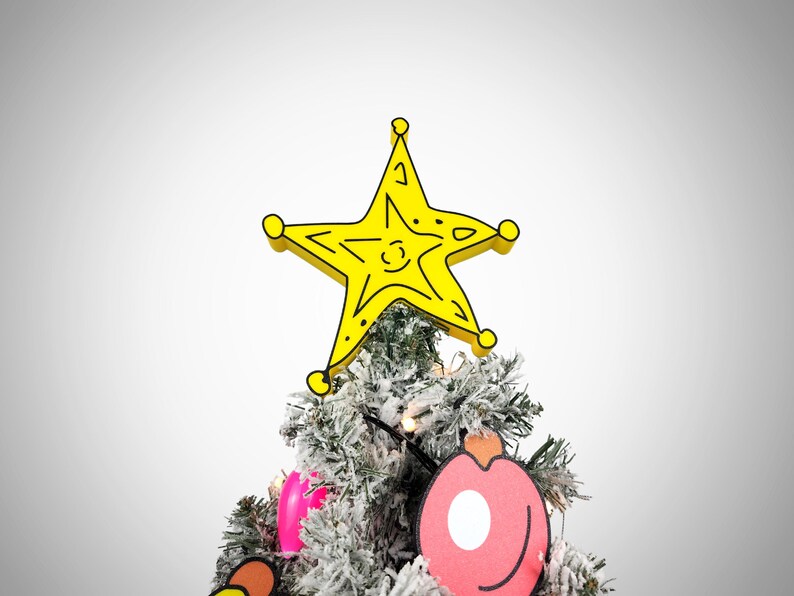 Cartoon Grouch Star Christmas Tree Topper image 6