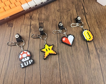 Keyring with Key organiser/silencer Double-sided Gaming