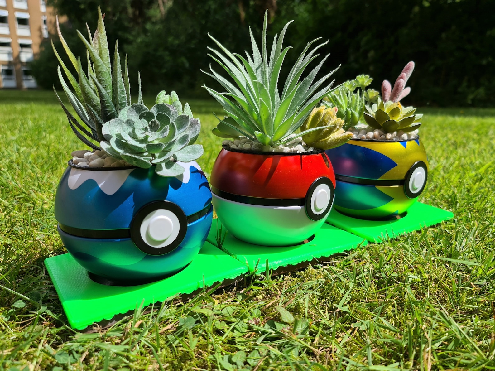 Poke Ball Planters Flower Pots Pokemon Planter Office Etsy