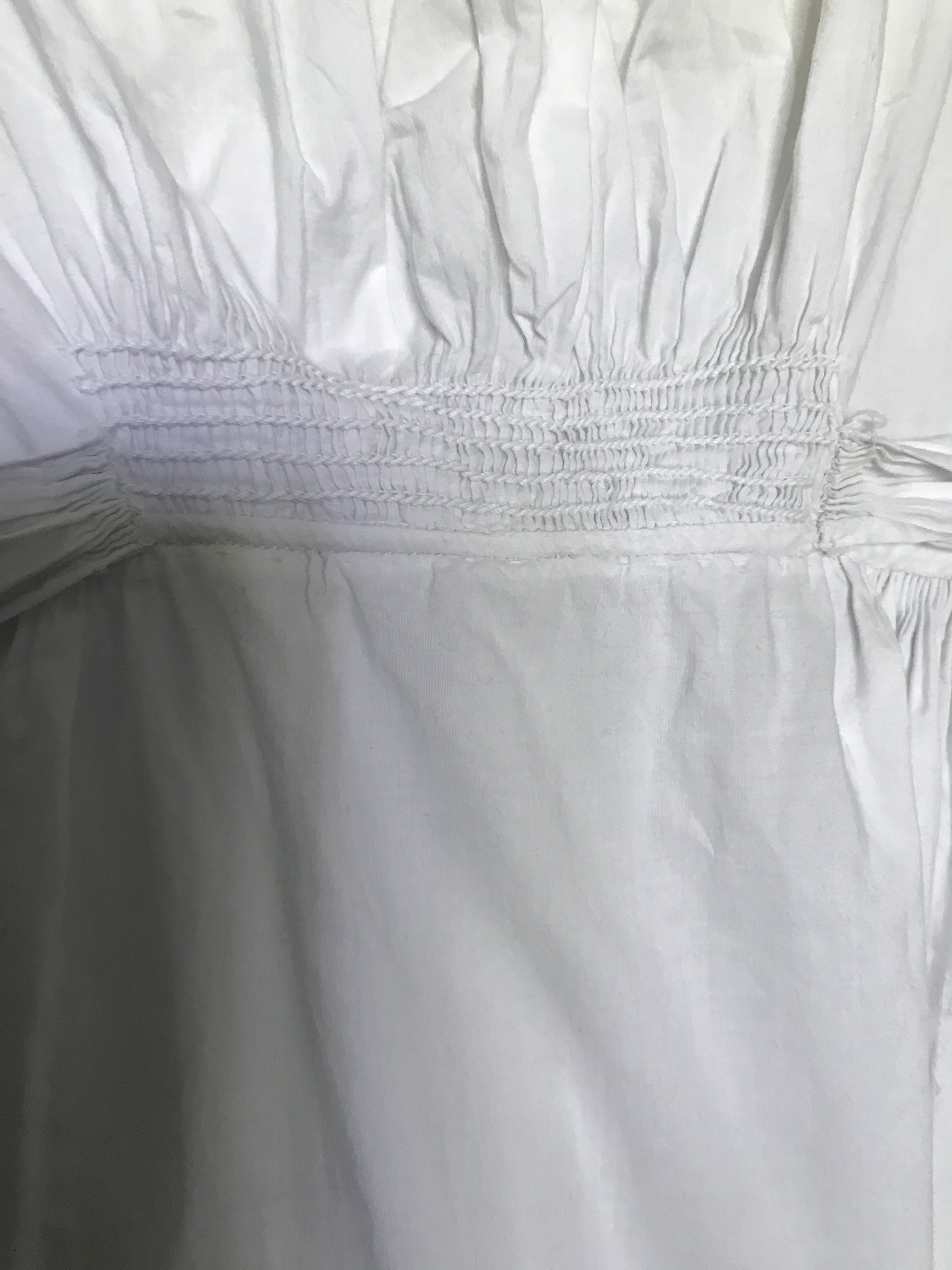Elegant Victorian Babies Nightgown, Very Full Skirt, Sash Ties, Antique