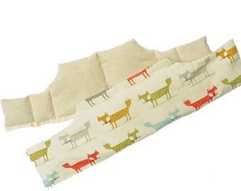 Lavender and Wheat Microwavable Heat Pack with  Cover, Extra Long (60cm) with 6 Sections. Hand Made in the UK