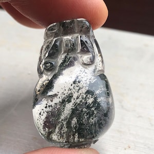 Garden quartz,crystal Pixiu pendant, lodolite crystal,pixiu,millionaire secret-crystal jewelry,guardian,pixiu antler, money bag