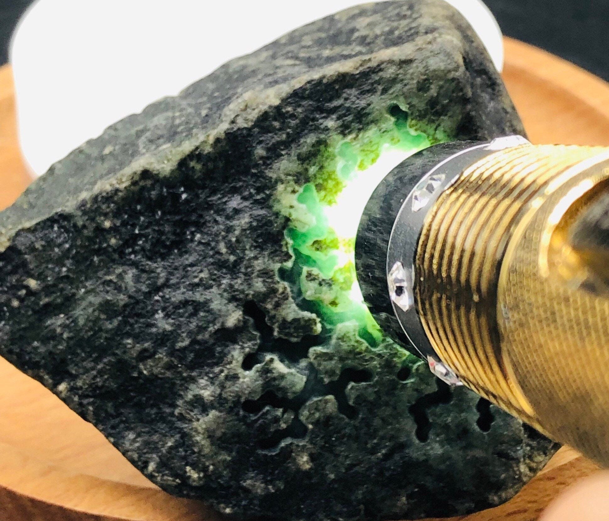 270G, Green Burmese Jadeite Rough, Jadeite Jade, Raw Jade Rough, Icy Feeling, Waxy, Jadeite, Gift For Her, Invest, Gift Him