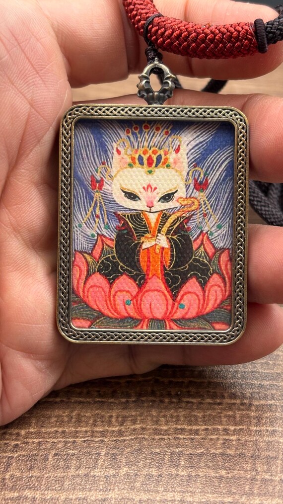 2 Design,nine-tail Fox,thangka Pendant Charm - Tibetan Art Jewelry
