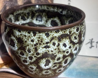 Limited Edition white tiger Jianzhan Tea Cup | 白虎窑宝 Handmade Tenmoku Gaiwan | Museum-Endorsed, Collector’s Gift | endorse  Master Li Si Mei