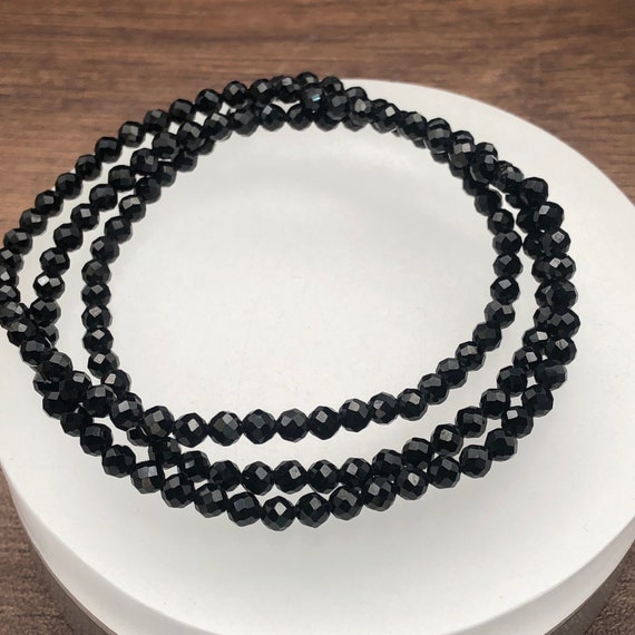 ブレスレット LESS IS MORE black spinel necklace Dainty Black Spinel Necklace, Black Spinel Jewelry