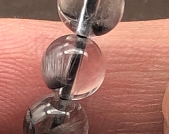 6.4mm,Brookite bracelet,premium,top 10 high vibration crystal,ascension stone, jewelry,windfall, collector,healing stone,gift for her