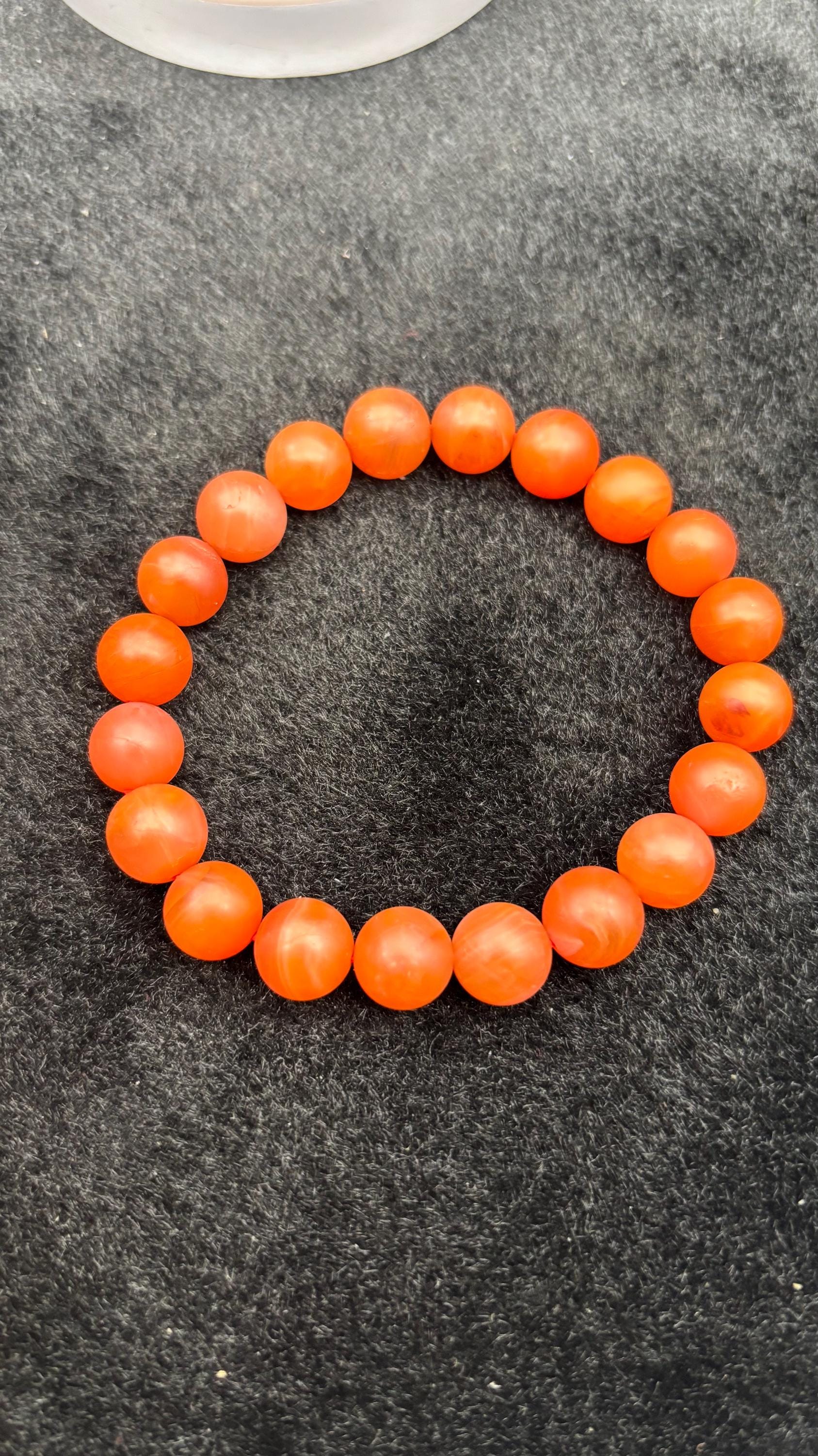 翡翠 南紅瑪瑙 ブレスレット 10mm/珠 【A貨 未処理】 10 mm、赤南瑪瑙 