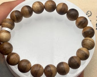 Rare forest tiger stripe Agarwood Bracelet •collector sought,Subtle unique Milky Sweet ,Meditation, mala bead,gift for him her