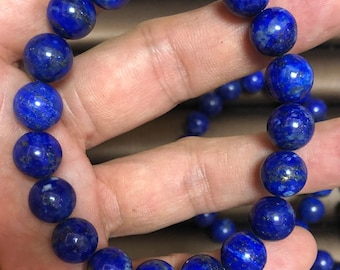 5A 10mm royal lapis lazuli bracelet -lapis lazuli bead bracelet-healing stone bracelet-stone of truth - protective crystal bracelet-unisex