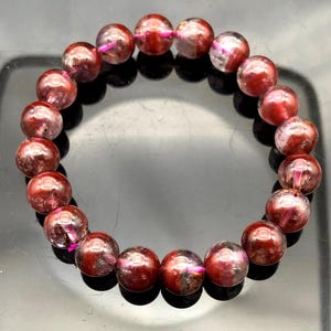 Premium,9mm-Auralite 23 bracelet-Canada ,thunder bay auralite crystal ,sacred healing stone,universal healer,JXCrystal