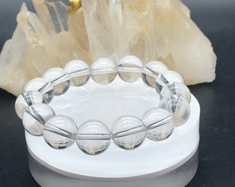 Pulsera de cristal Satayaloka de 12,14 mm, pulsera de colección, alta vibración, joyería de cristal, piedra azez, luz sin nombre, ascensión superior.