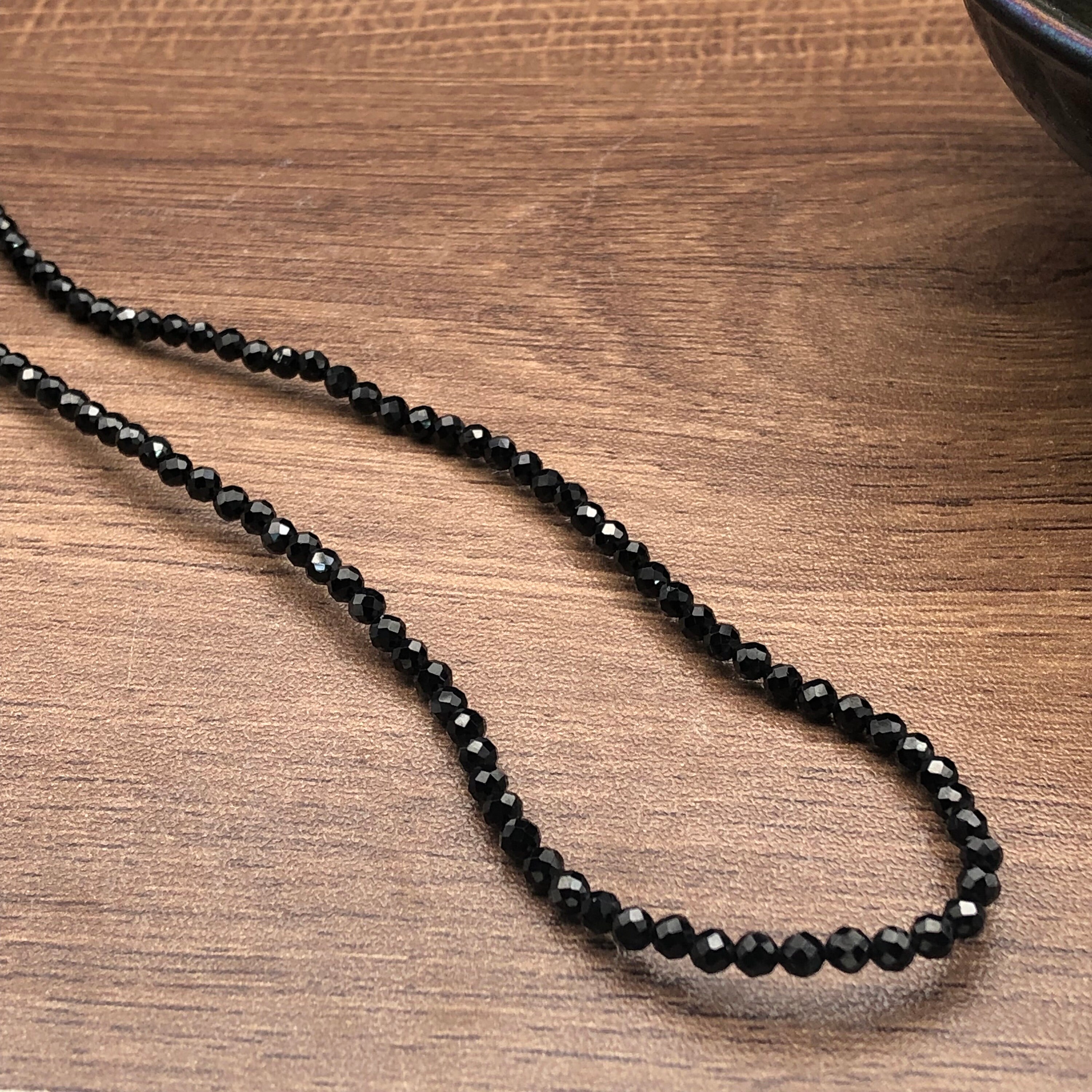 ブレスレット LESS IS MORE black spinel necklace Black Spinel Necklace,black Spinel Jewelry,sterling Silver