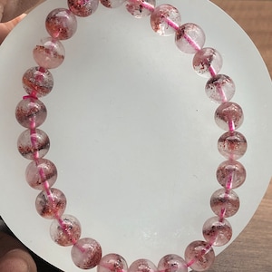 Premium-Red,Super seven bracelet,super 7 crystal bracelet,powerful crystal,sacred stone, lepidocrocite bracelet,intuition,gift for her