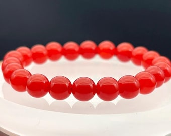 10 mm 宝山南紅南紅瑪瑙ブレスレット認定ナチュラルマット仕上げ 2079