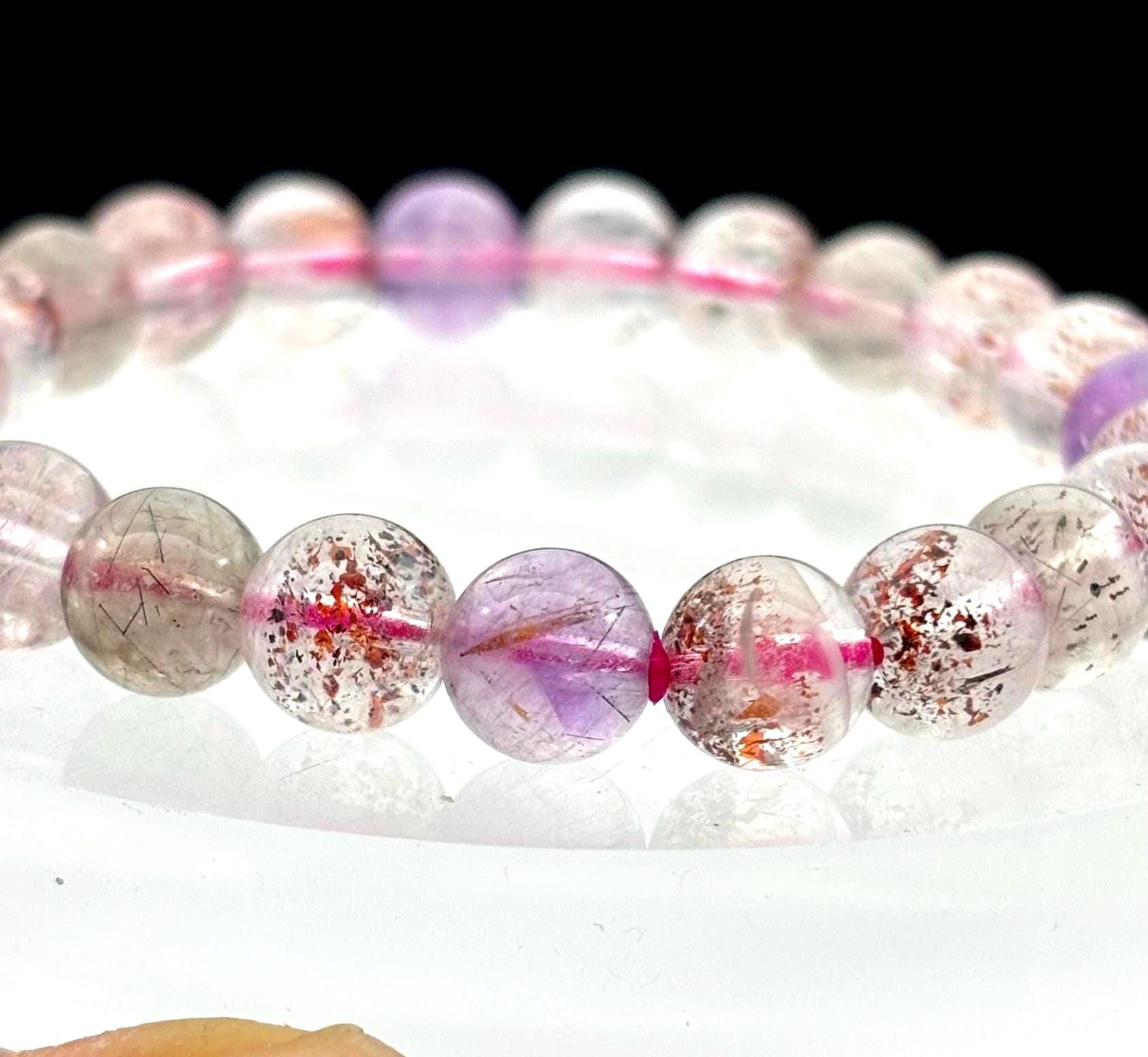 Certified,Super Seven bracelet, crystal jewelry-melody stone-super 7 bracelet-powerful crystal, sacred, intuition, healing stone, JXCrystal