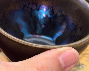 LIMITED EDITION 2021 | The "King of Change" Yaobian Tenmoku Cup | Master Xu Zu Liang | Collector's Wellness Teacup | Rare Moon Change Glaze