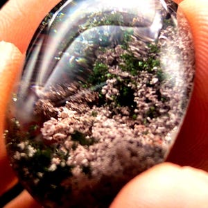 Brazil Garden quartz pendant,crystal jewelry,lodolite pendant,healing stone,holiday gift for her him JXCrystal