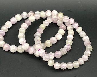 Pulsera de kunzita ojo de gato, convertible en collar, piedra preciosa para ella, joyería de kunzita para el amor propio, protección, regalo de joyería para ella.