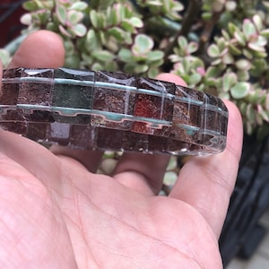 Garden quartz crystal bangle,bracelet,crystal jewelry,reiki healing ,gift for her him