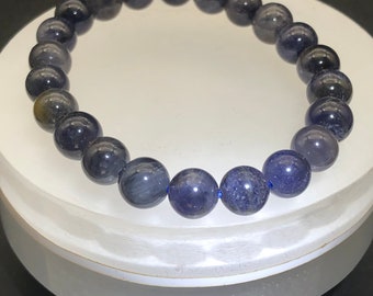 8.4mm,iolite crystal,bracelet, cordierite,bracelet,crystal jewelry,crystal,meditation crystal,light worker
