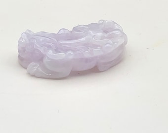 Lavandar jade Pixiu ,Burmese jade,Pixiu,fengshui,Jadeite jewelry,Pixiu pendant,antler,piyao,good luck,protection,wealth