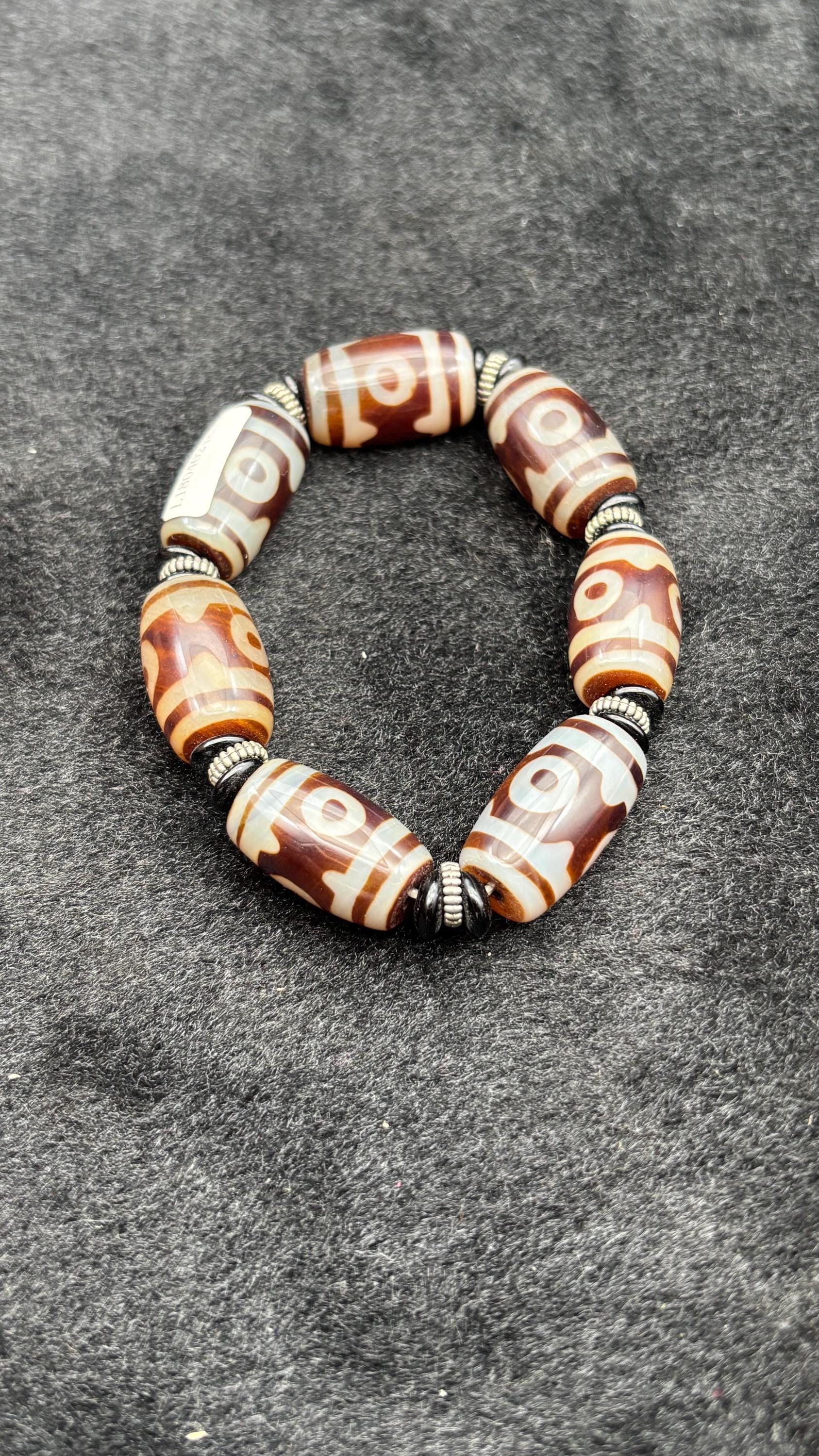 Authentieke Tibetaanse Negen Ogen Dzi Spirituele Armband