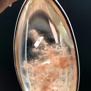 Rare,rabbit hair,crystal pendant,amphibole, crystal, jewelry, healing stone,wealth, beauty secret, gift for her