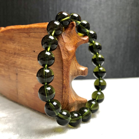Authentic moldavite sale bracelet