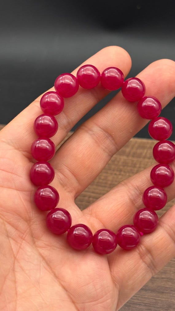 10 mm, Premium, Rubino, braccialetto, sangue di piccione, pietra