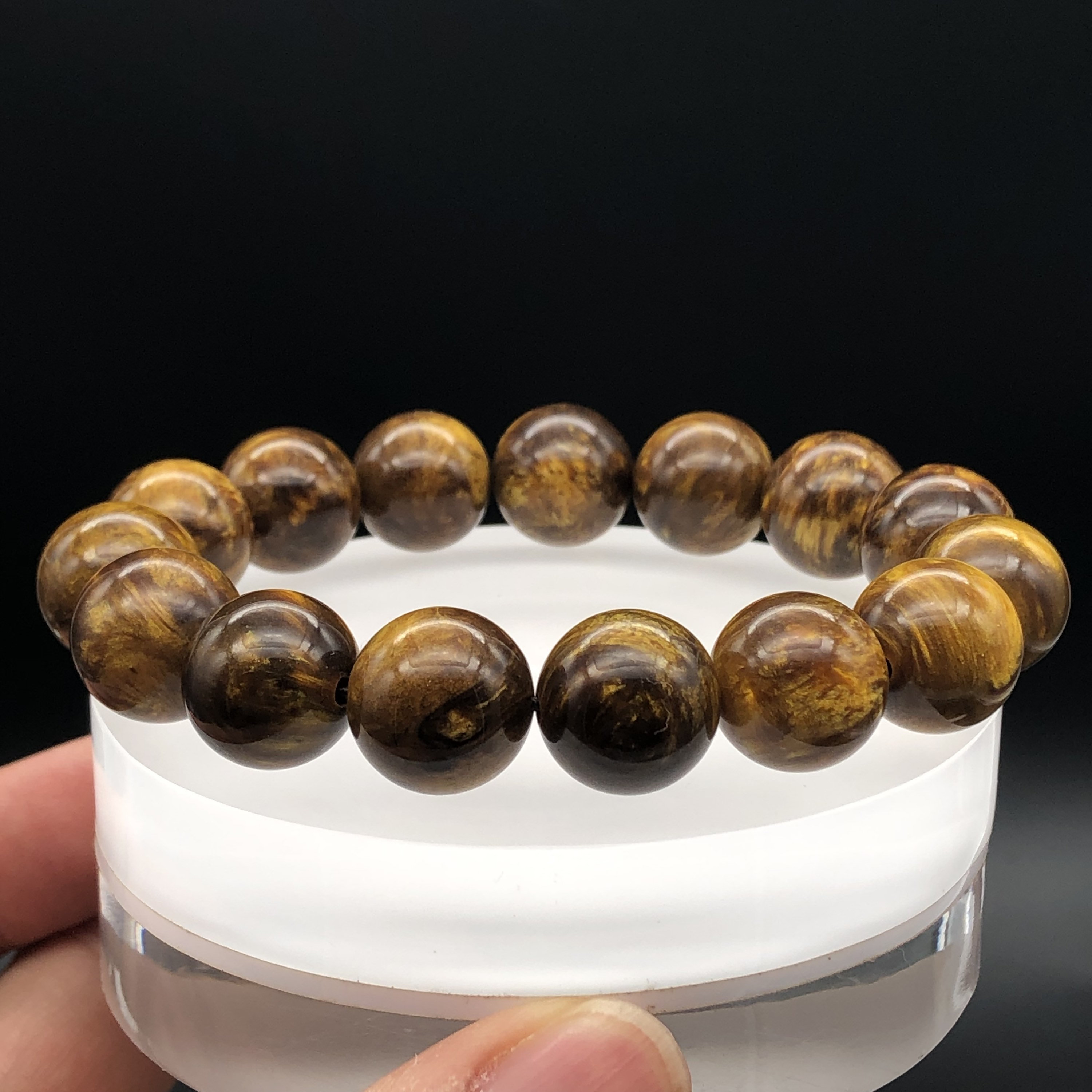 14mm Rare- Golden Silk Willow Bracelet,hailiu, Shiliu, Coral