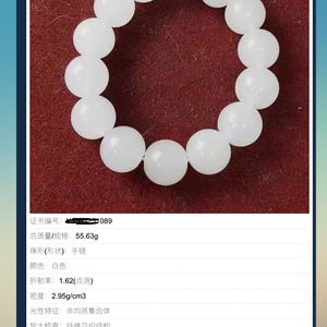 Certified approved lab and orgin,White hetian bracelet,Nephrite,jade bracelet natural, jewelry,