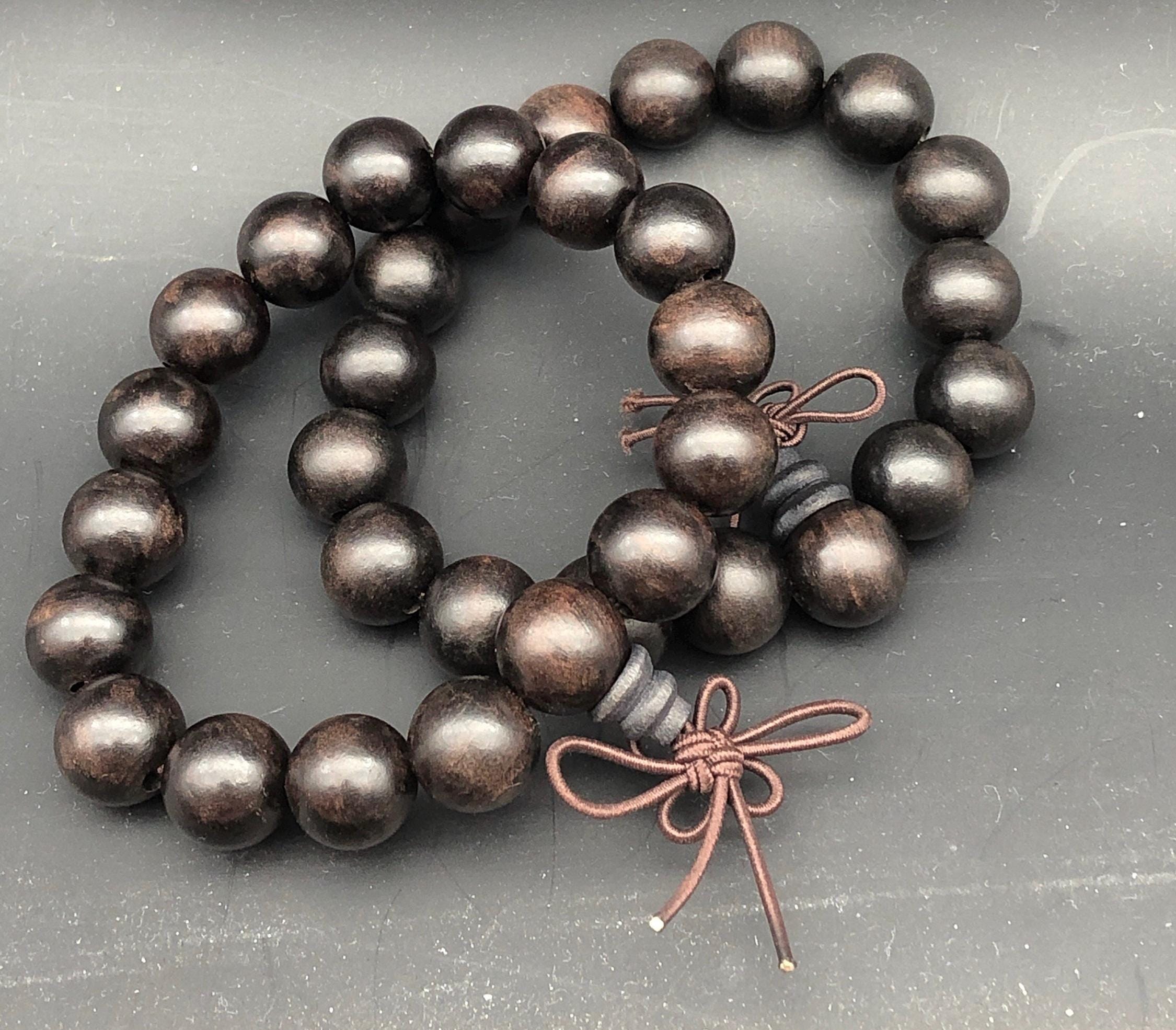 Real Black Sandalwood,black Rose Wood,non Treated,wood Bracelet