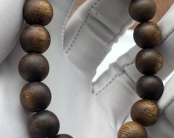 Rare premium grade qinan agarwood bracelet, thousand scent healing wood –spoon agarwood  jewelry,Meditation, Protection, Luxury Wood Beads,