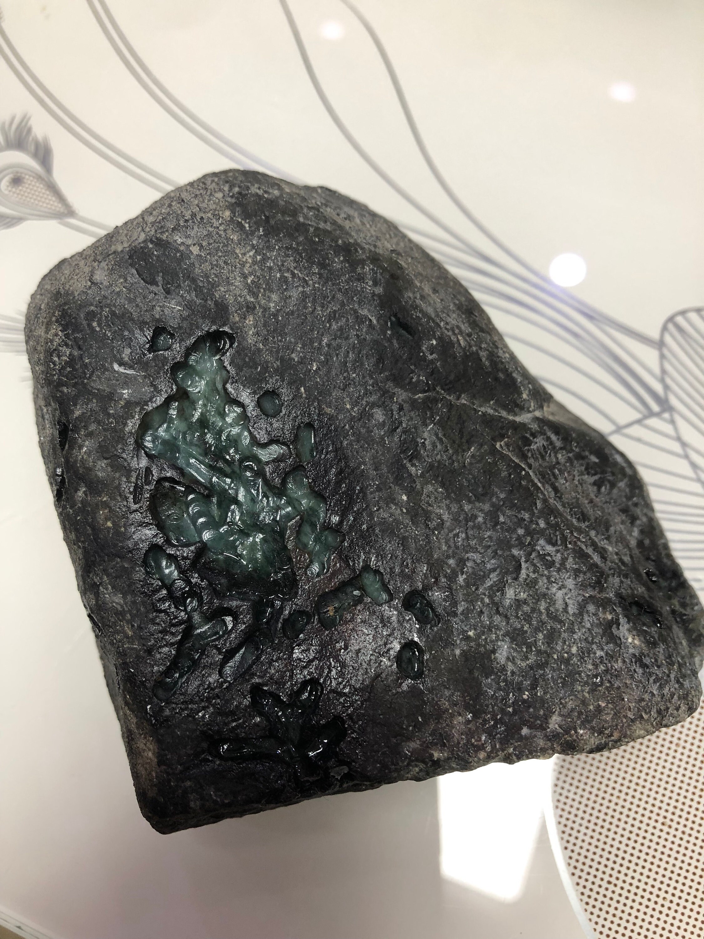 833g,green Jadeite Belt,jadeite Rough,raw Jade Jadeite,burmese Jadeite ...