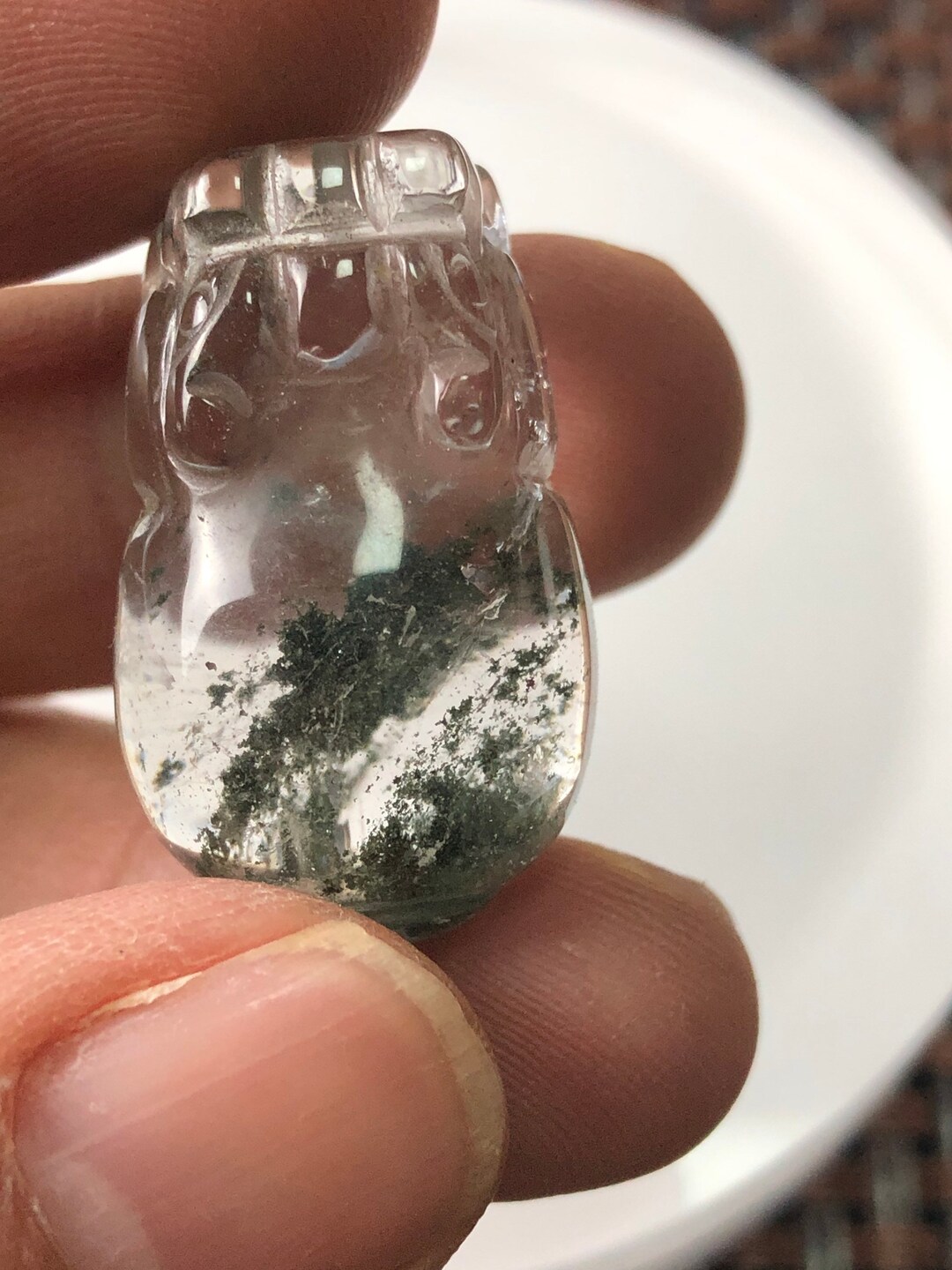 Garden Quartz Pendant Pixiudragon Crystal Pendantlodolite Etsy UK