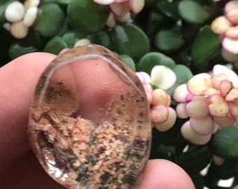 Lodolite crystal,Garden quartz pendant,Scenic quartz pendant necklace ,charm stone , gift ideas